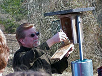 Volunteers ready boxes for spring nesting.
